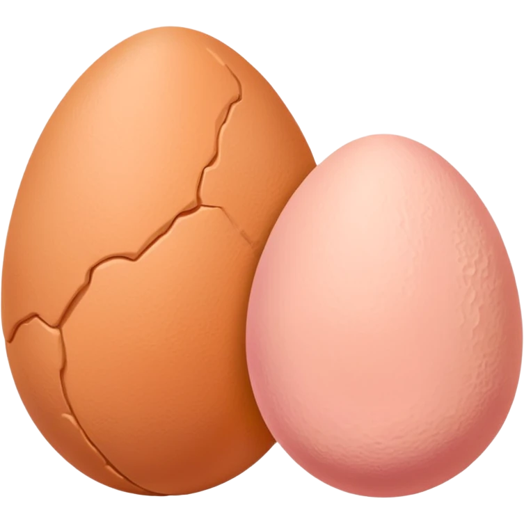 two skin tone peachy beige-pink egg shaped balls/spheres, both same size and same color, add a bumpy, loose, wrinkly skin texture with folds to both.  emoji