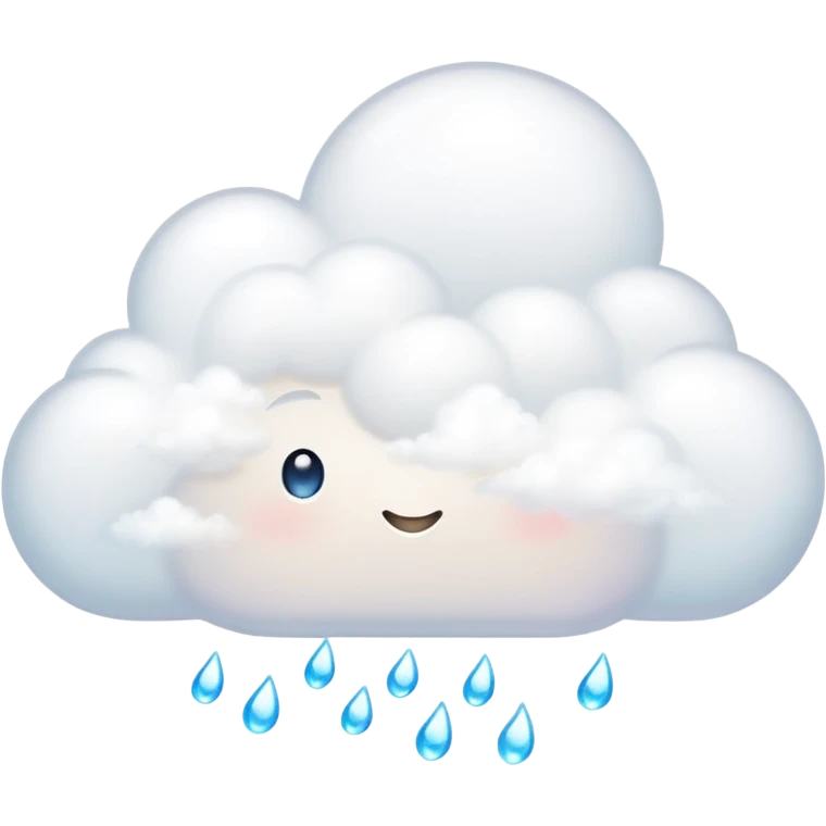fluffy ethereal white cloud with subtle sparkles, symbolizing a cloud of perfume, transparent background emoji