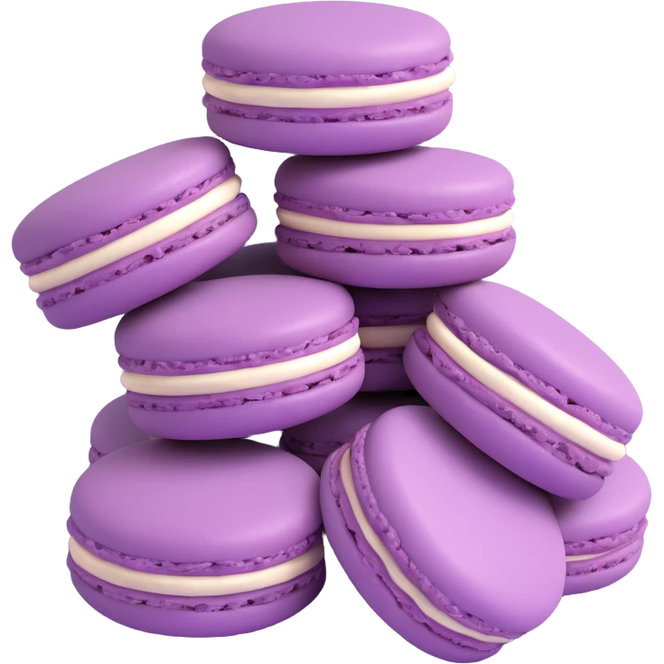 soft purple macaroons emoji
