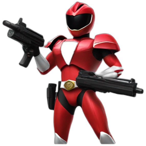 red power ranger with a police gun emoji