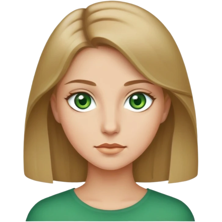 Loiro escuro cabelo e olhos verdes  emoji