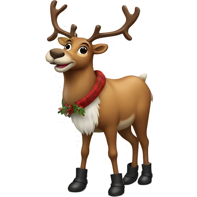 Reindeer with boots emoji