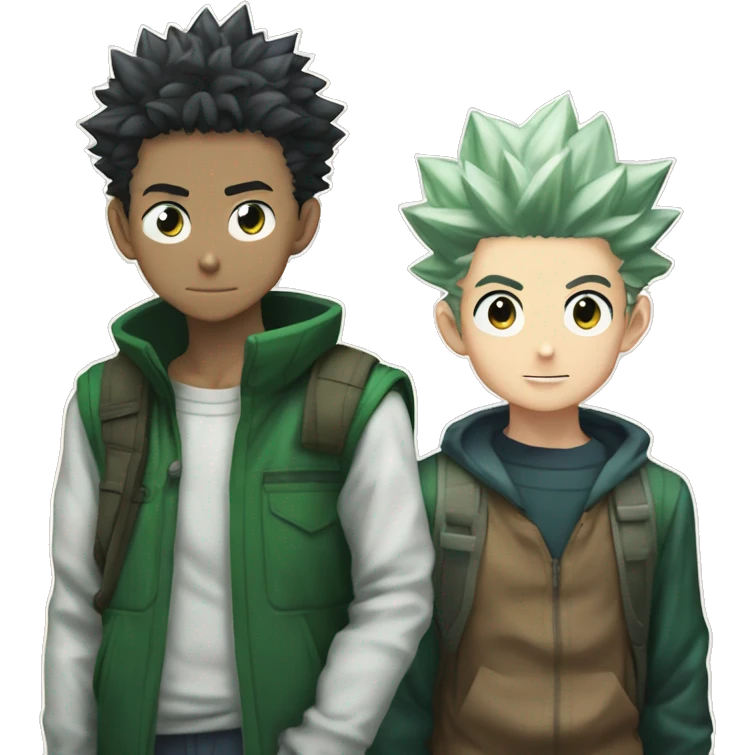 killua and gon from hunter hunter emoji