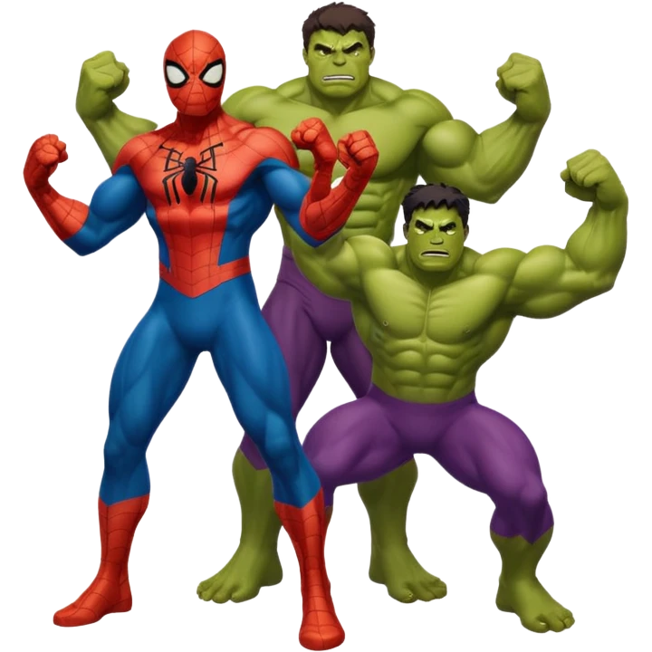 Spider-Man and Hulk emoji