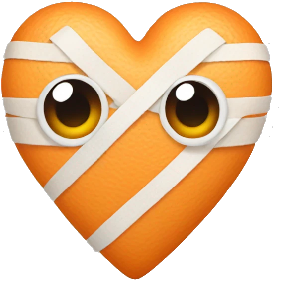 light orange heart with bandages emoji