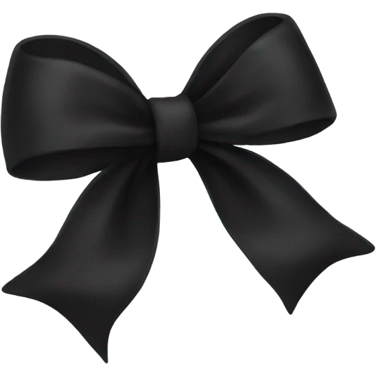 Black bow emoji