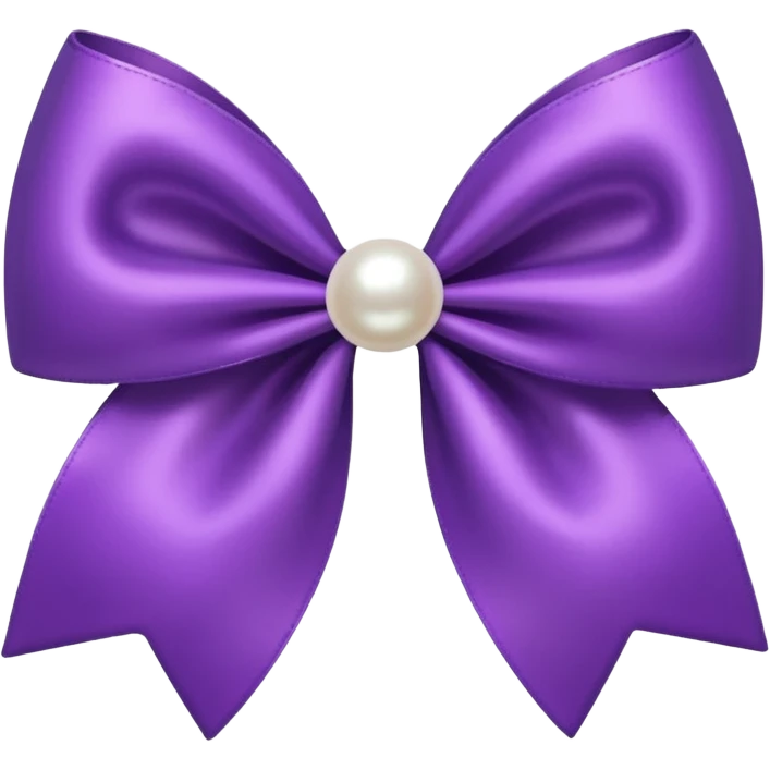 Purple bow with pearl emoji