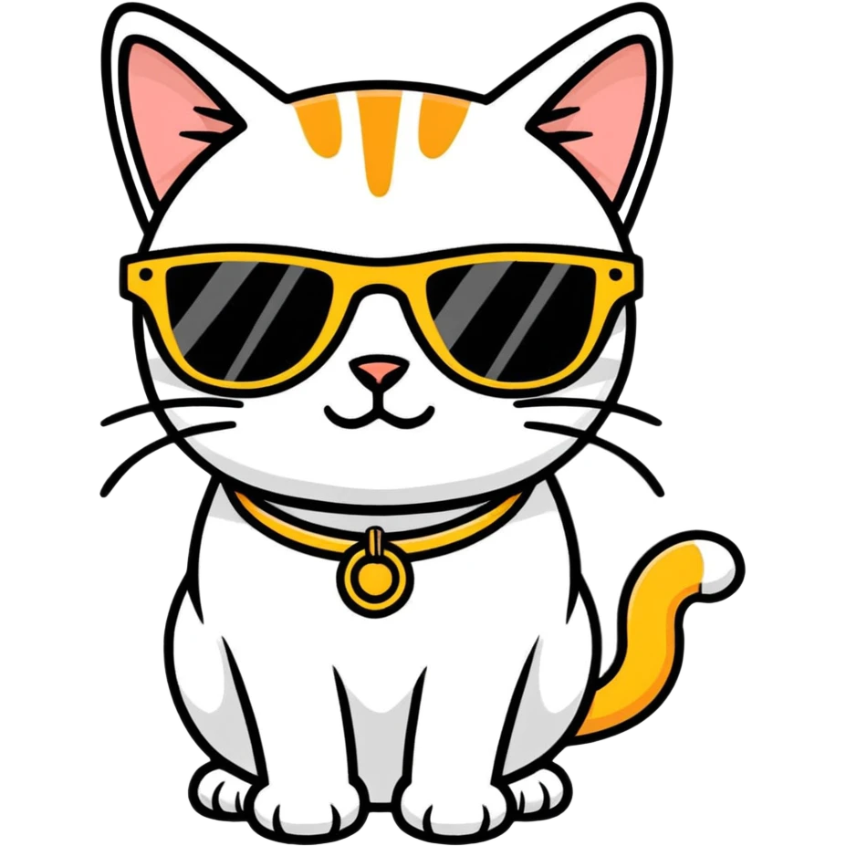Cat with sunglasses emoji