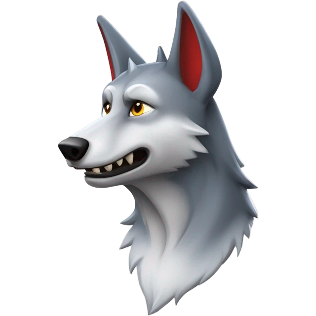Loup furry en diablotin  emoji