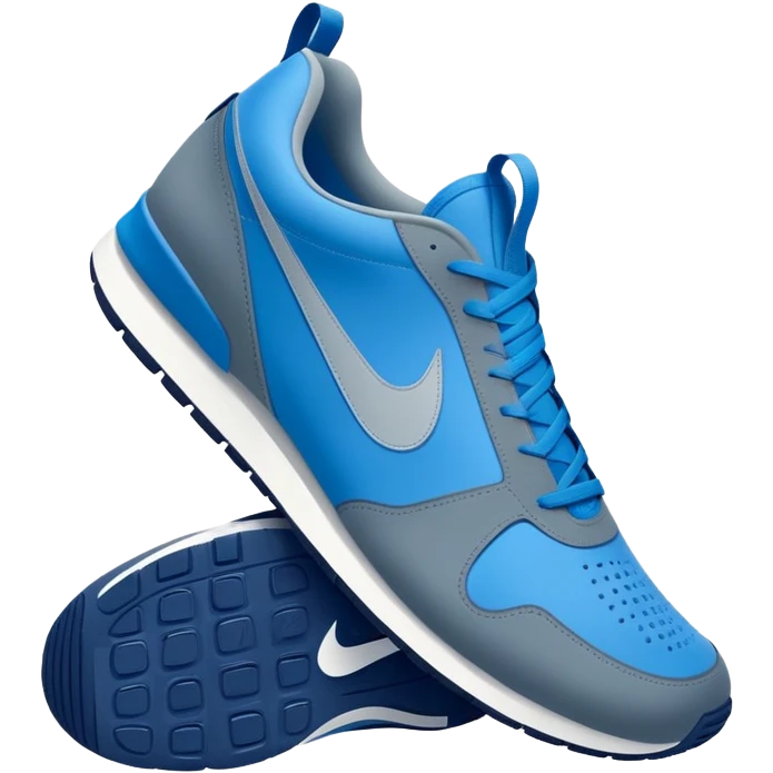 Tiburon con zapatillas Nike azules  emoji