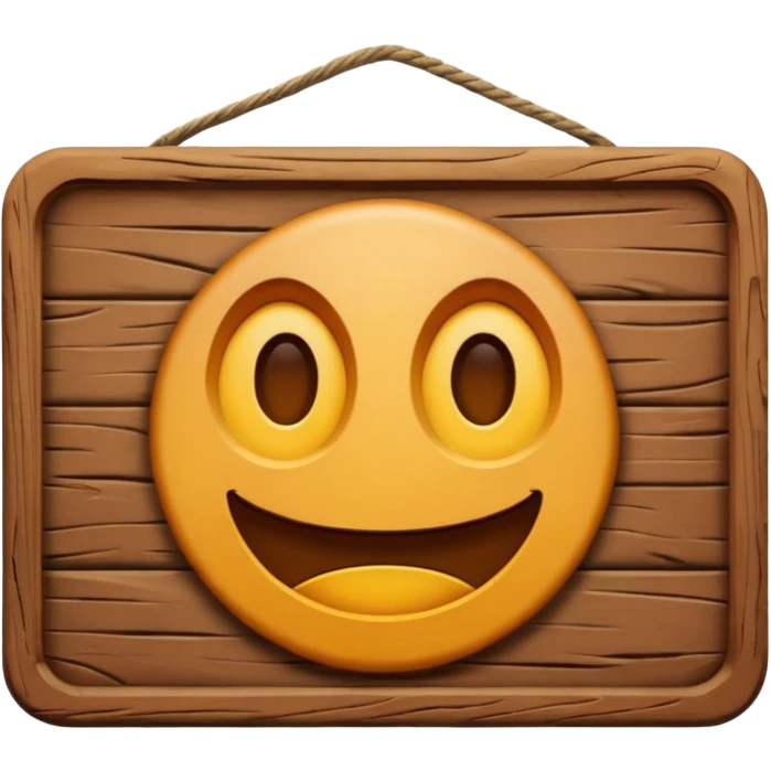 I love you wooden sign  emoji