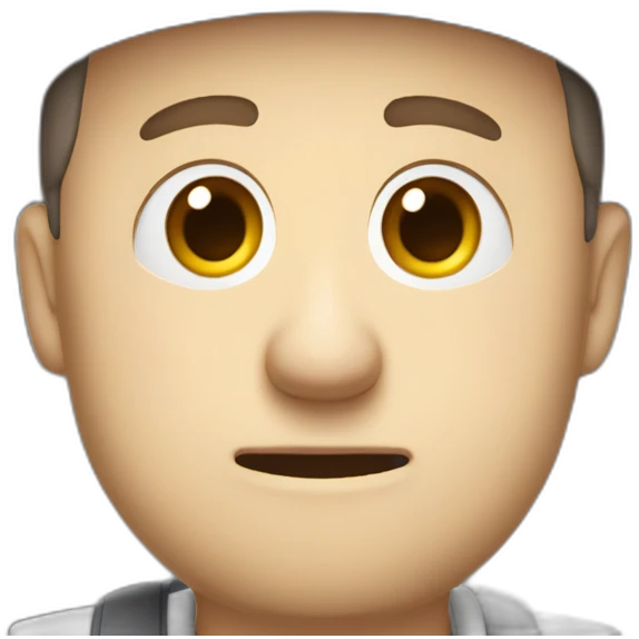 tim robinson wearing a grey fedora with a grey flap on the back white shirt only looking scared and sad 3 quarter angle emoji