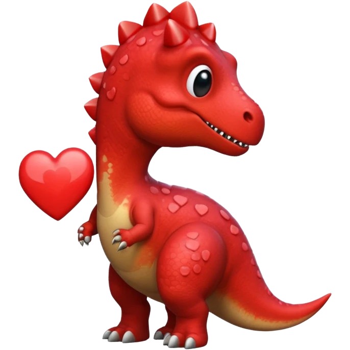 dino with a heart emoji
