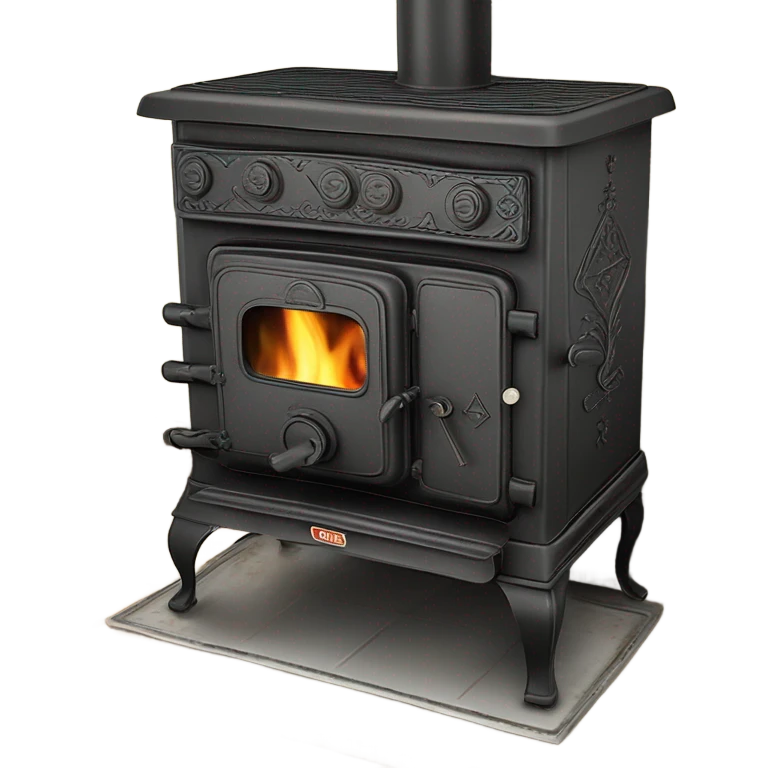 Vintage wood burning stove emoji
