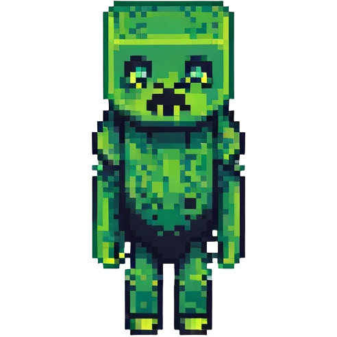 Minecraft Creeper pixel art emoji