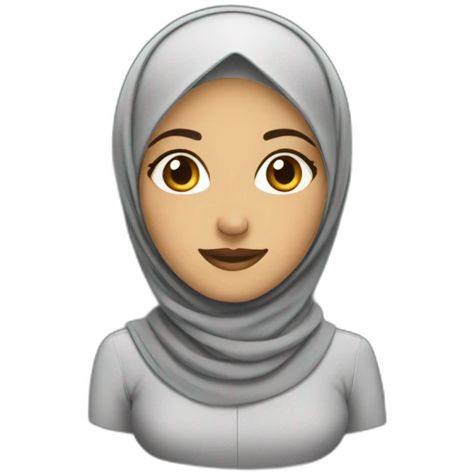hijabi workinG call center emoji