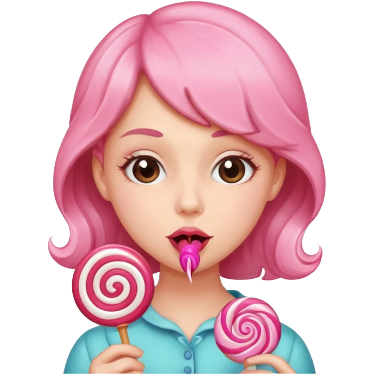 Girl sucking  emoji