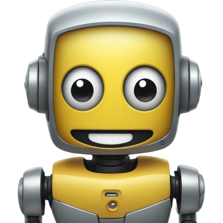 Smiley face robot emoji