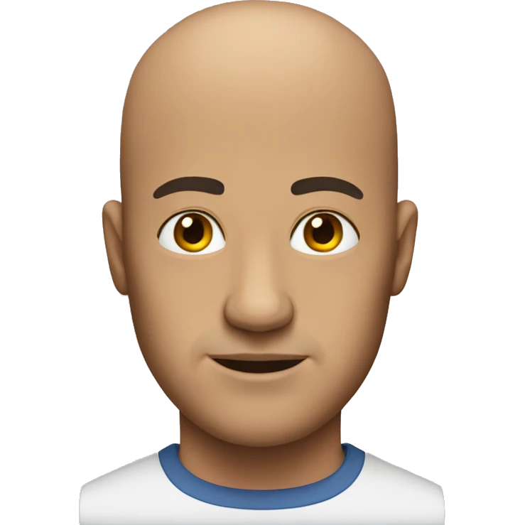 A man with a bald head emoji