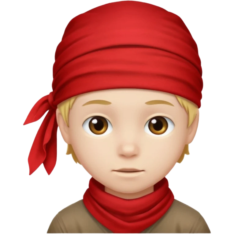 kid with wearing red bandana emoji
