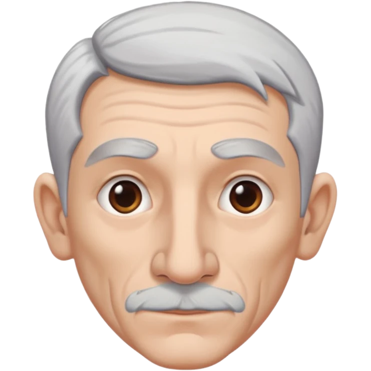 white-gray haired tattooed big nose emoji