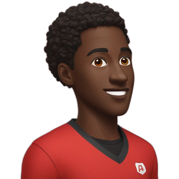 hyper realistic marques brownlee in red tshirt emoji