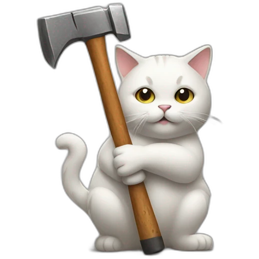 cat with a hammer emoji