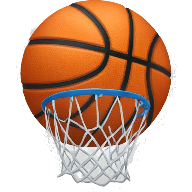 A basket ball in mid air  emoji