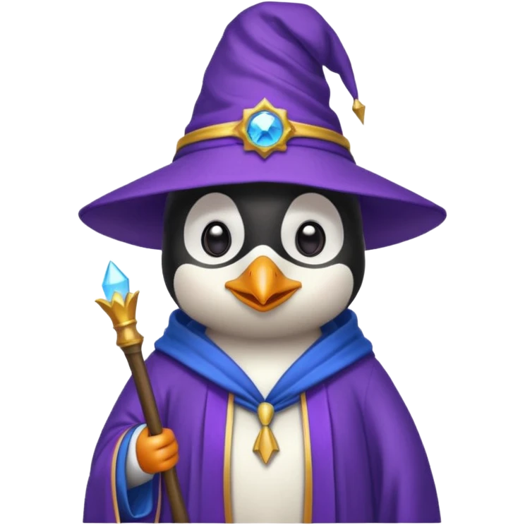 Penguin Wizard emoji
