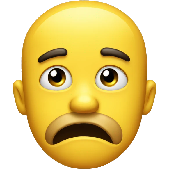 Yellow confused upset emoji emoji