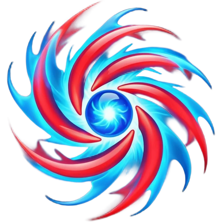 glitter red and blue plasma emoji