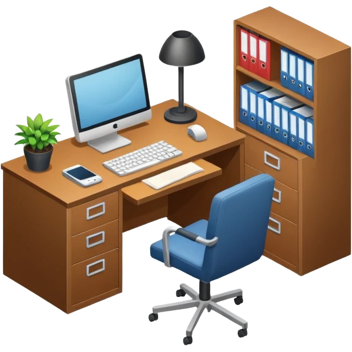 office in isometric style emoji