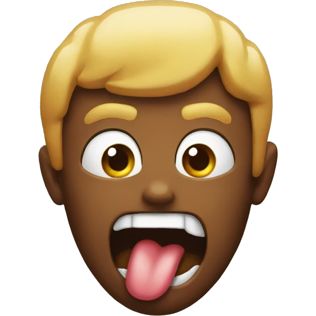 Emoji pulling tongue to taunt emoji