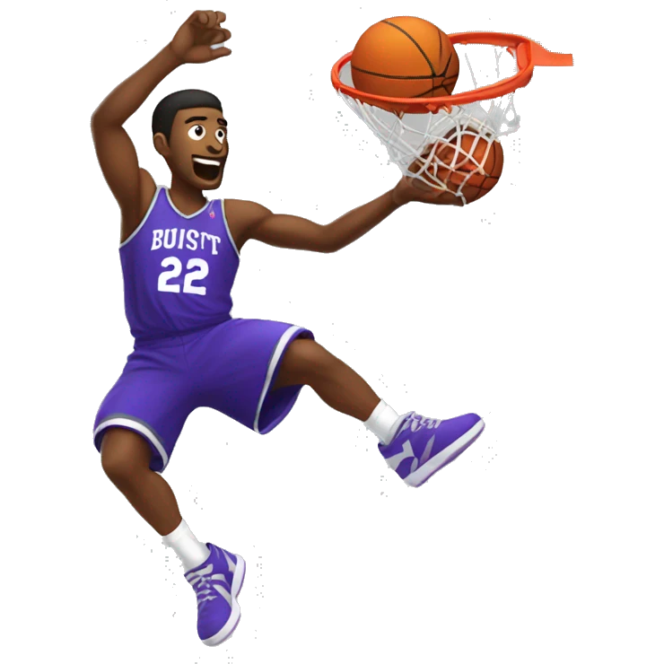 Basketball player dunking  emoji