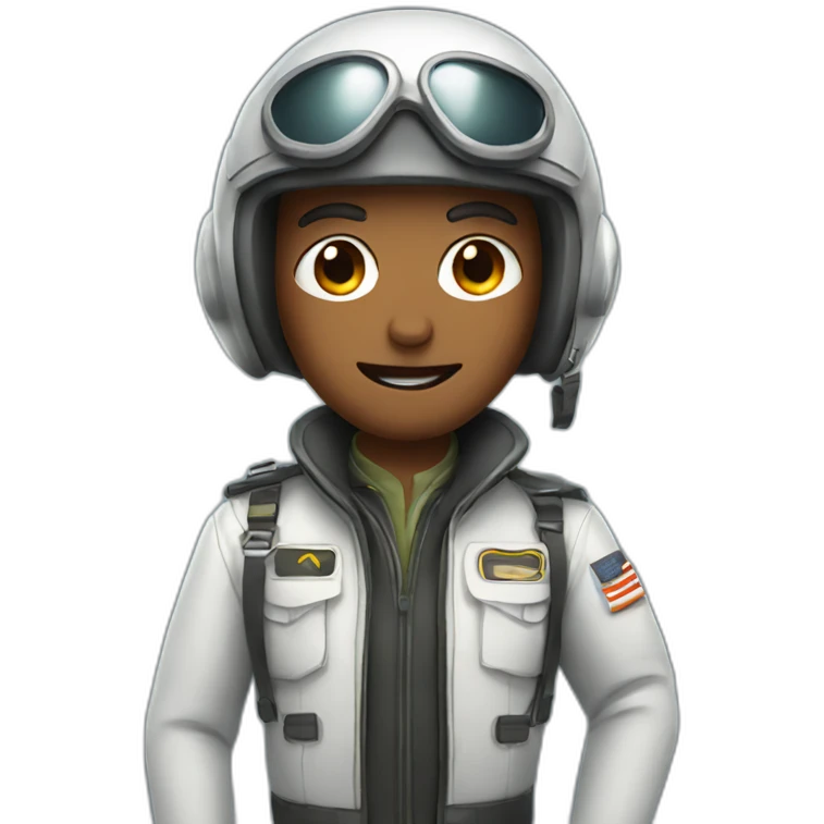 pilot with fluffy knife emoji