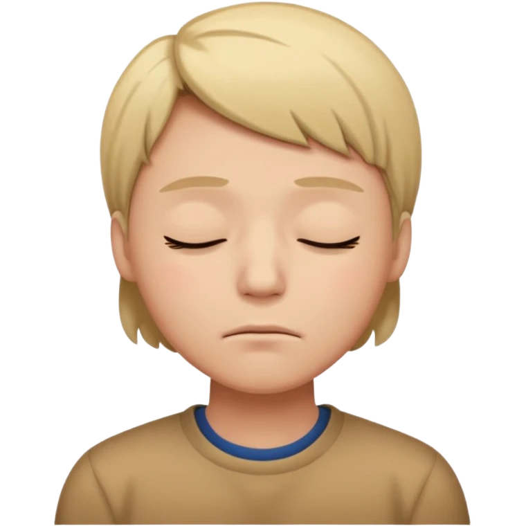 The human face with close eyes and bleh emoji