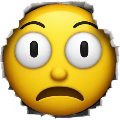unhappy smiley hiding behind a horizontal brick wall emoji
