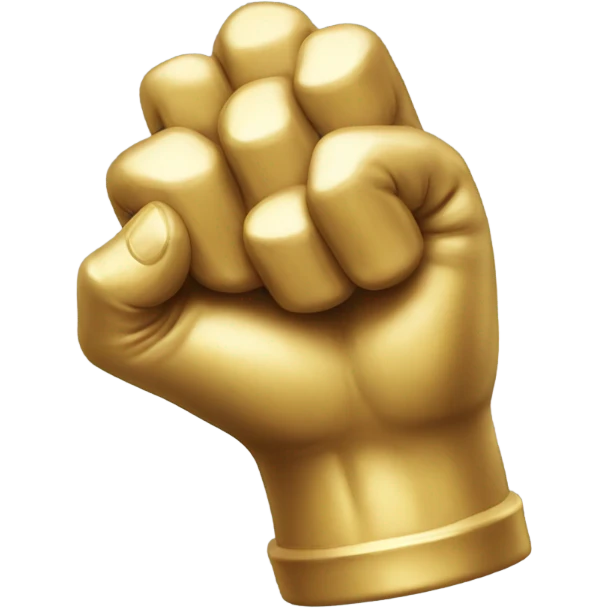 Golden knuckles ￼ emoji