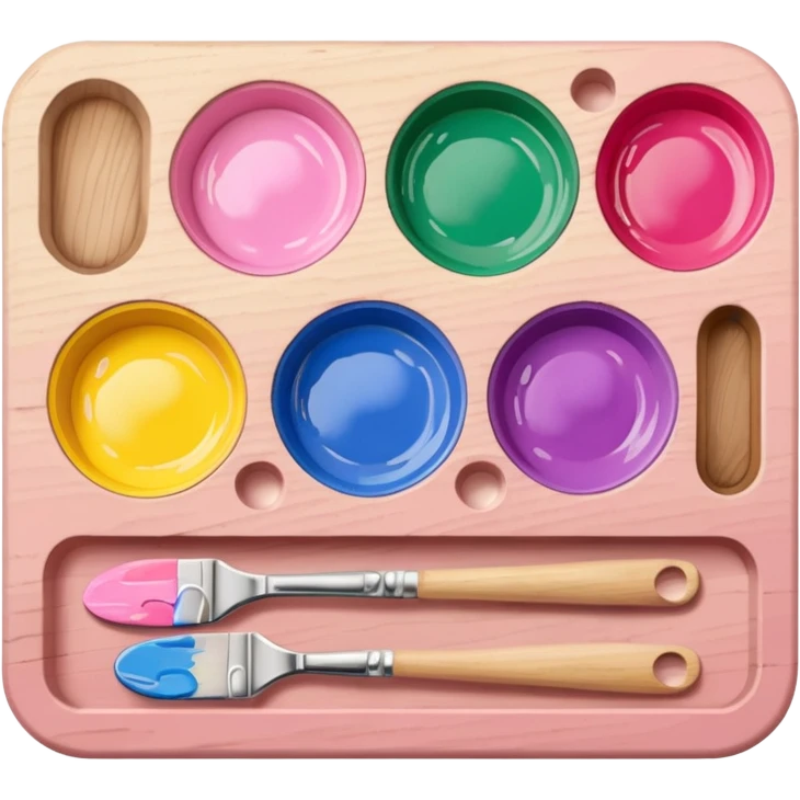 pale pink painting palette emoji