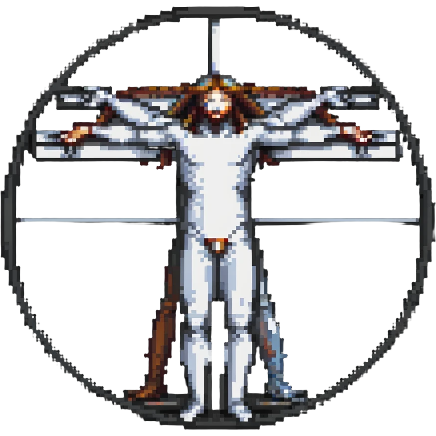 Vitruvian Man drawing by Leonardo da Vinci emoji