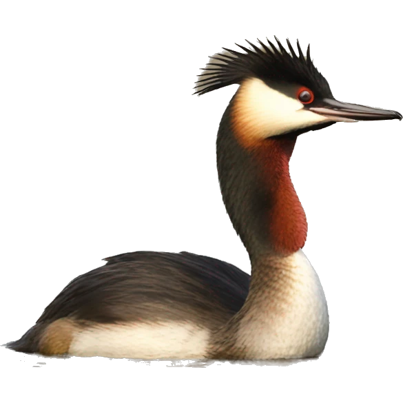 Great crested grebe emoji