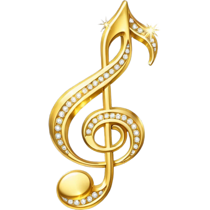 musical note with sparkles emoji