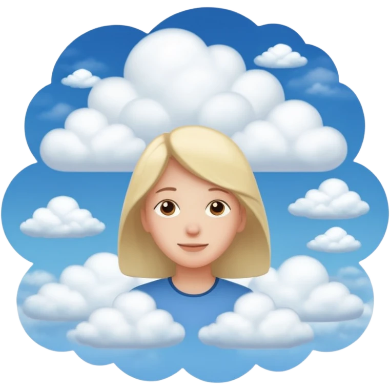 person with clouds emoji
