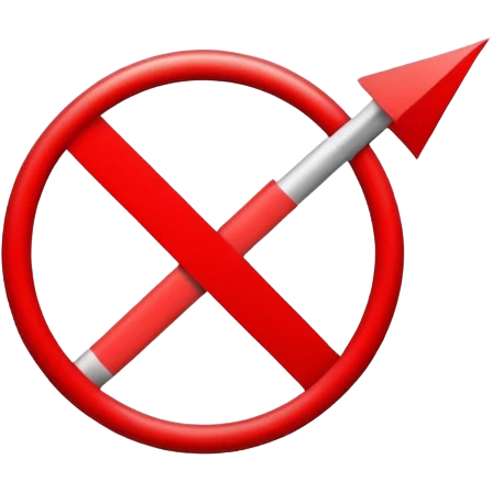 prohibition symbol, red circle with diagonal line through it emoji