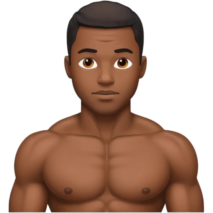 Naked black man  emoji
