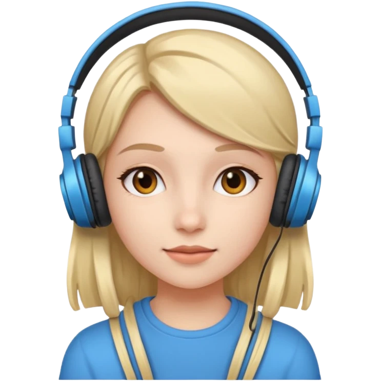 Chica con cascos  emoji