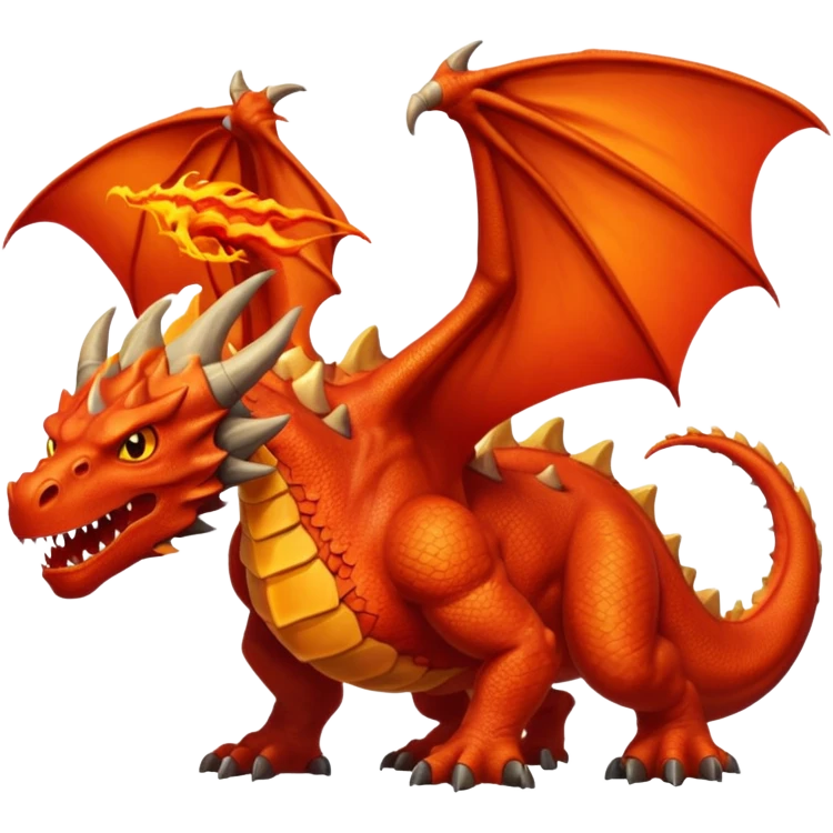 Le Molosse de Lave, c’est un monstre volant fait de roche et de magma, genre un dragon golem sorti d’un donjon niveau enfer.
Son corps est énorme, tout en pierre noire craquelée emoji