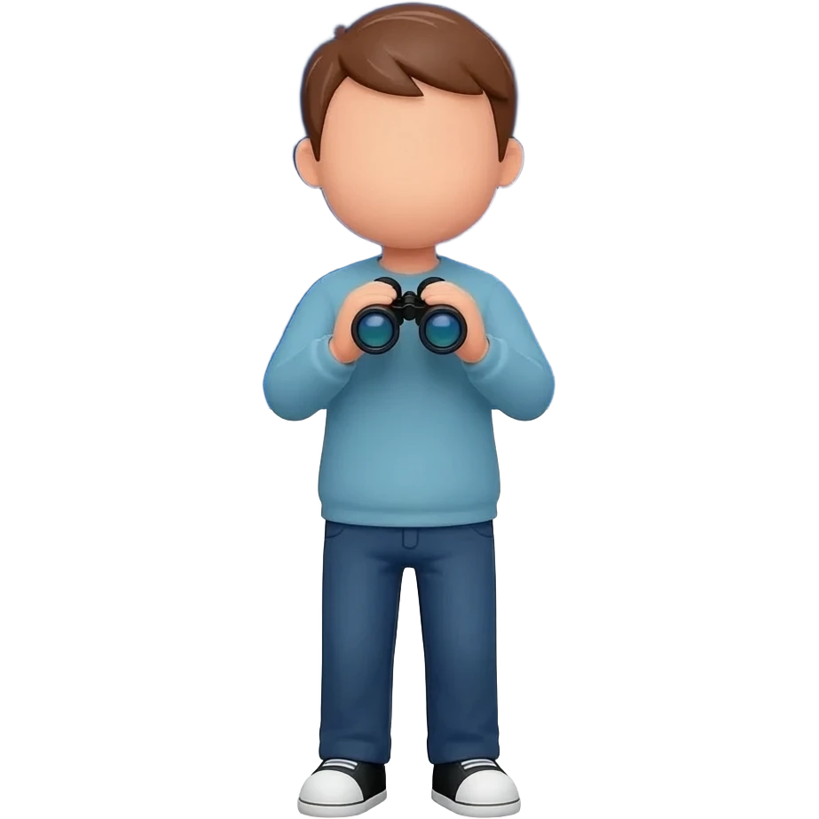 star gazing with binoculars emoji