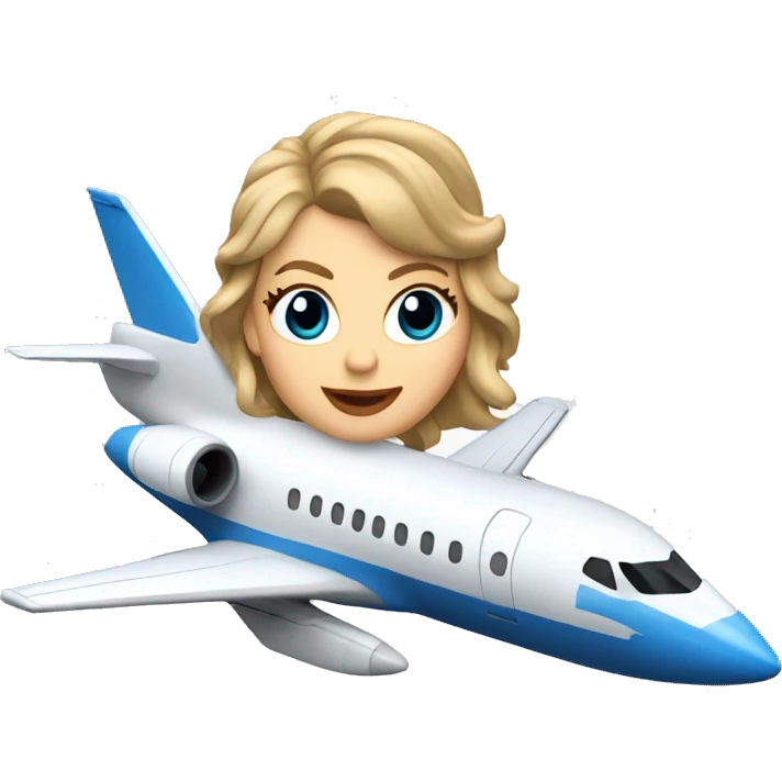 taylor swift riding a jet plane emoji