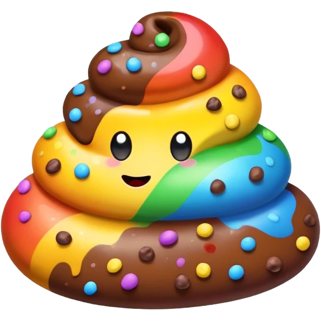 Rainbow poop Chocolaty  emoji
